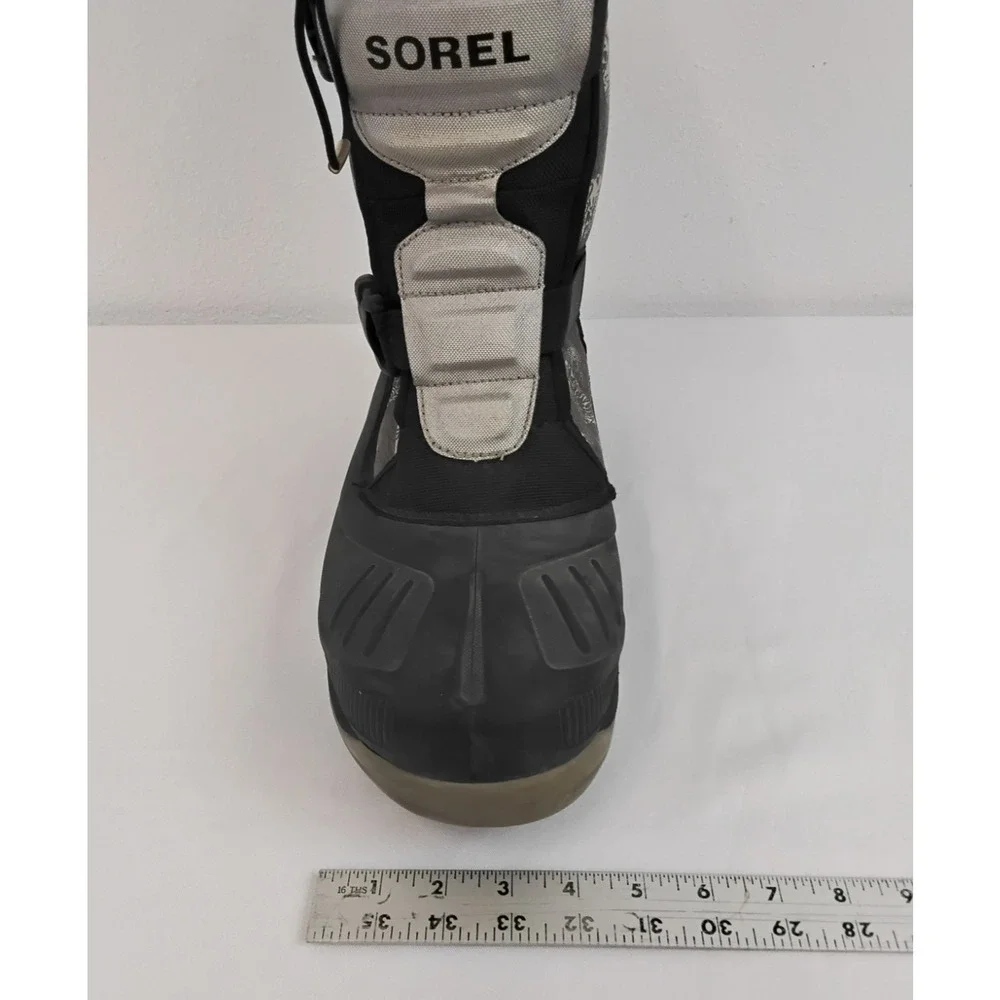 Sorel Alpha Trac Buckle Waterproof Insulated Boots Men's 15 Black/Gray #W4720